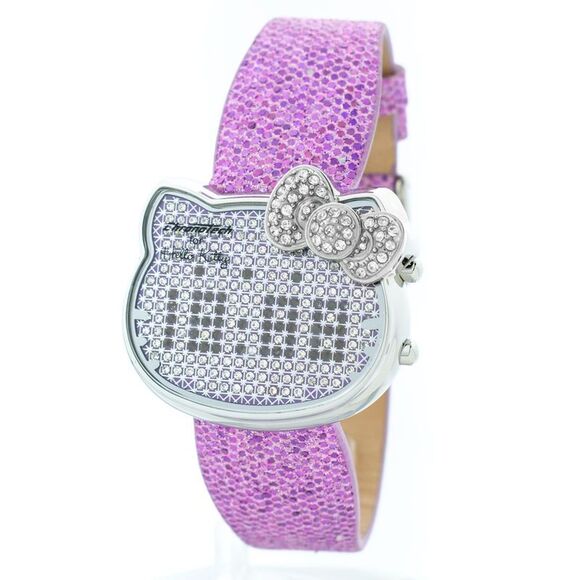 Chronotech Multicolor Leather Digital Women's Watch